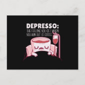 Depresso-koffie Briefkaart (Voorkant)