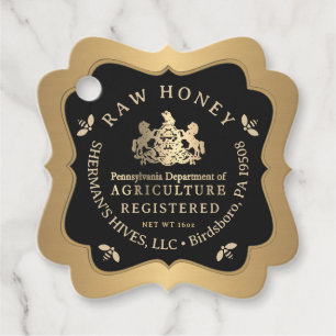 Dept AG Pennsylvania Registered Logo Honey Label