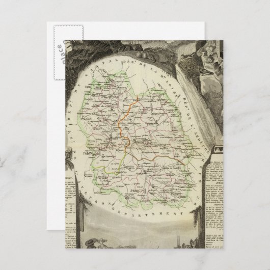 Dept any Lozere Briefkaart (Voorkant / Achterkant)