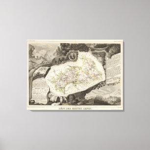 Dept De Hautes Alpes Canvas Afdruk