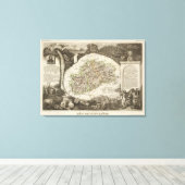 Dept. De La Hte Saone Canvas Afdruk (Insitu (Houten vloer))