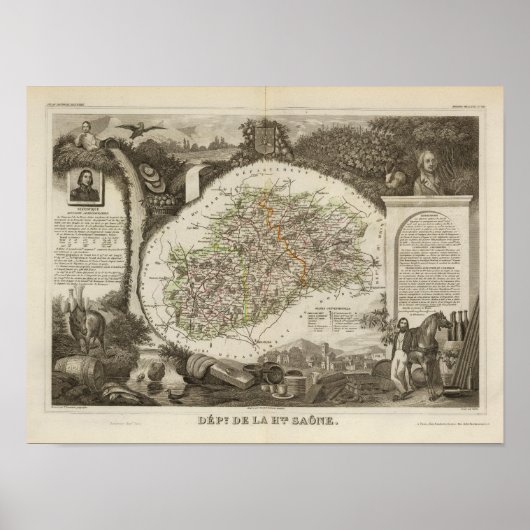 Dept. De La Hte Saone Poster (Voorkant)