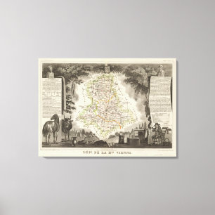Dept. De La Hte Vienne Canvas Afdruk