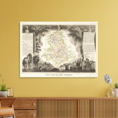 Dept. De La Hte Vienne Canvas Afdruk (Insitu (Woonkamer))