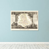 Dept. De La Hte Vienne Canvas Afdruk (Insitu (Houten vloer))