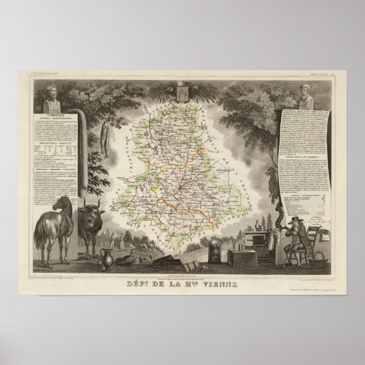 Dept. De La Hte Vienne Poster (Voorkant)