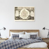 Dept. De La Sarthe Canvas Afdruk (Insitu (Slaapkamer))