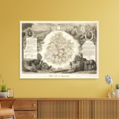Dept. De La Sarthe Canvas Afdruk (Insitu (Woonkamer))