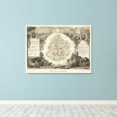 Dept. De La Sarthe Canvas Afdruk (Insitu (Houten vloer))