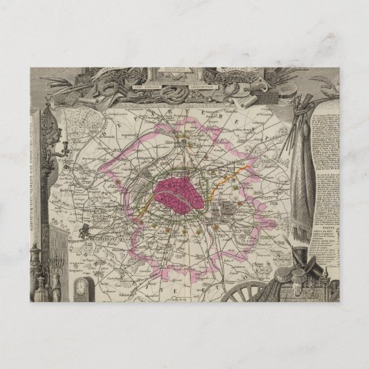 Dept. De La Seine Briefkaart (Voorkant)