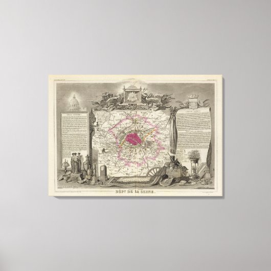 Dept. De La Seine Canvas Afdruk (Voorkant)
