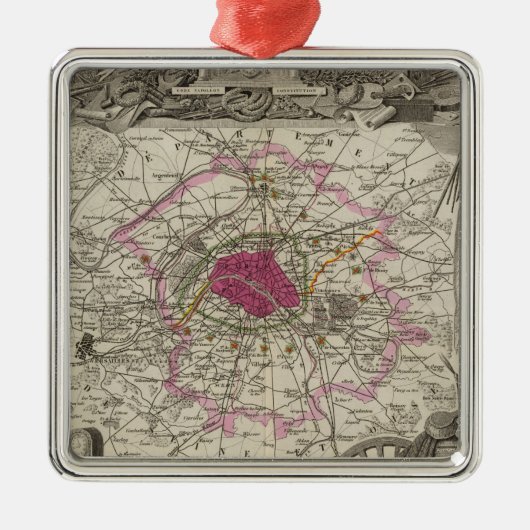 Dept. De La Seine Metalen Ornament (Voorkant)