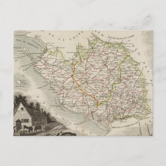 Dept. De La Vendee Briefkaart (Voorkant)