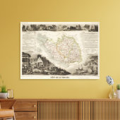 Dept. De La Vendee Canvas Afdruk (Insitu (Woonkamer))