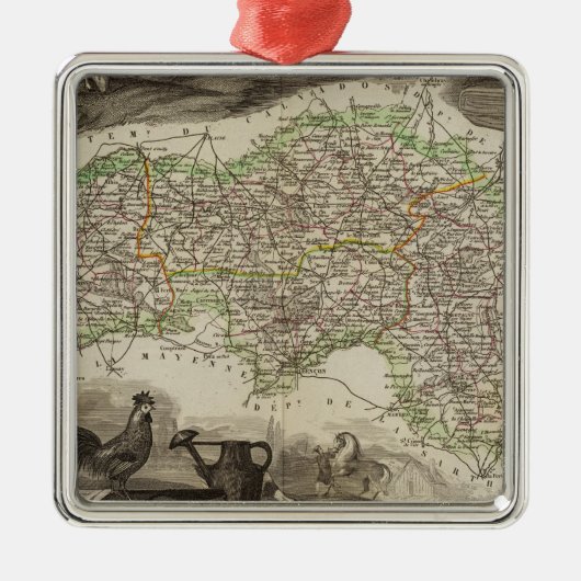 Dept. De L'Orne Metalen Ornament (Voorkant)