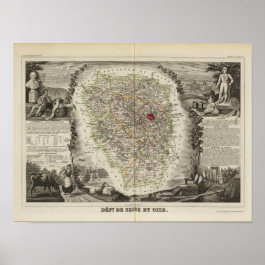 Dept. De Seine en Oise Poster (Voorkant)