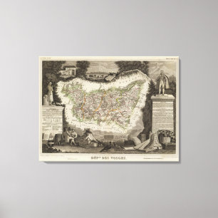 Dept Des Vosges Canvas Afdruk