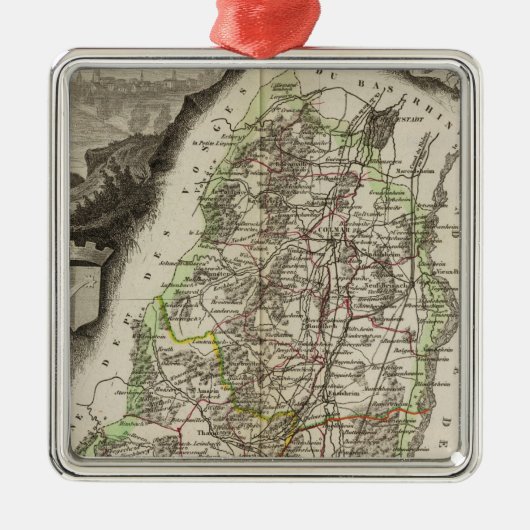 Dept. Du Haut Rhin Metalen Ornament (Voorkant)