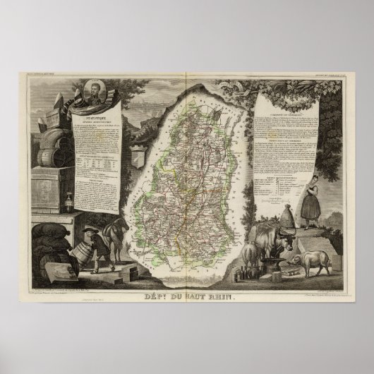 Dept. Du Haut Rhin Poster (Voorkant)