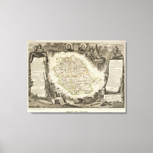 Dept Du Tarn Canvas Afdruk (Voorkant)