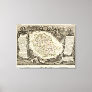 Dept Du Tarn Canvas Afdruk