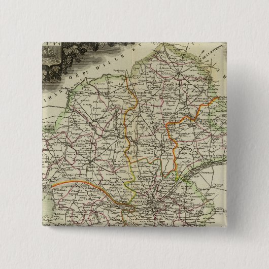 Dept elke slaapmuis vierkante button 5,1 cm (Voorkant)