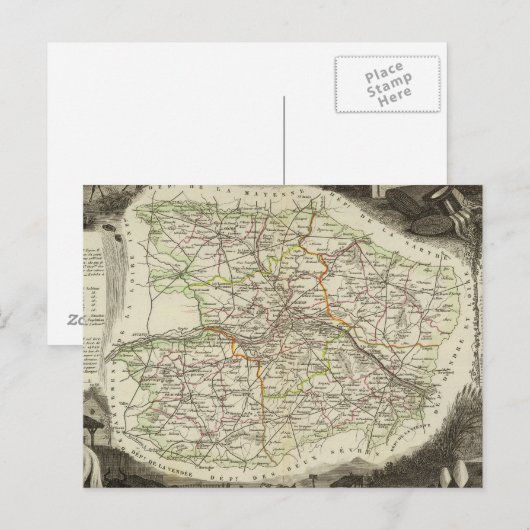 Dept over hand en slaapmuis briefkaart (Voorkant / Achterkant)