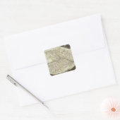 Dept over hand en slaapmuis vierkante sticker (Envelop)