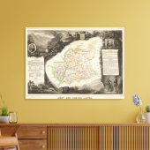 Dept over lage Alpen Canvas Afdruk (Insitu (Woonkamer))
