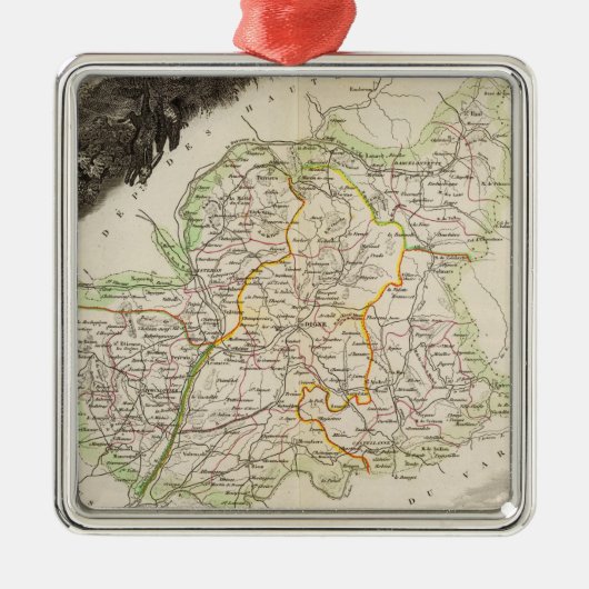 Dept over lage Alpen Metalen Ornament (Voorkant)