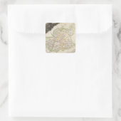 Dept over lage Alpen Vierkante Sticker (Tas)