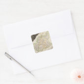 Dept over lage Alpen Vierkante Sticker (Envelop)