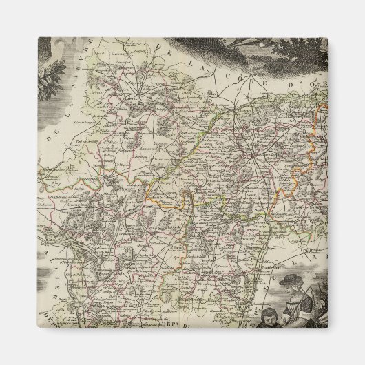 Dept Saone et Loire Magneet (Voorkant)