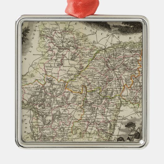 Dept Saone et Loire Metalen Ornament (Voorkant)