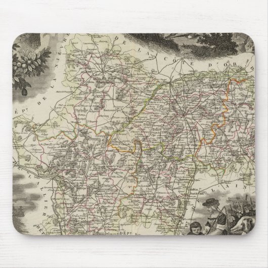 Dept Saone et Loire Muismat (Voorkant)