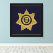 Dept van correcties, agent Badge Canvas Print (Insitu (Houten vloer))