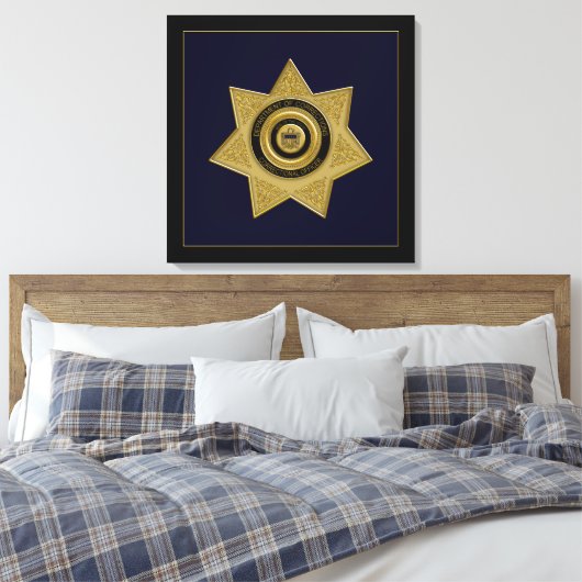Dept van correcties, agent Badge Canvas Print (Insitu (Slaapkamer))