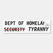 DEPT VAN HOMELAND TYRANNY BUMPERSTICKER (Voorkant)