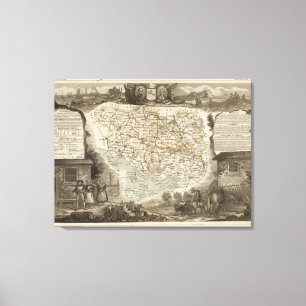 Dept. van Morbihan Canvas Afdruk