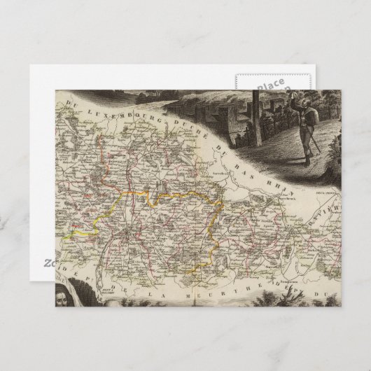 Dept. van Moselle Briefkaart (Voorkant / Achterkant)