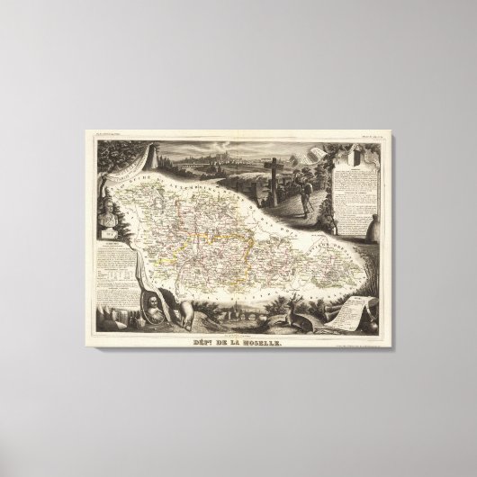 Dept. van Moselle Canvas Afdruk (Voorkant)