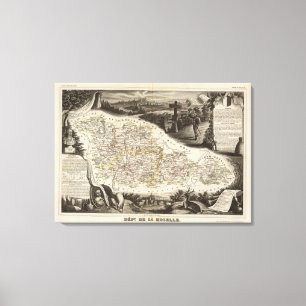Dept. van Moselle Canvas Afdruk