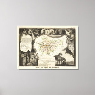 Dept van Tarn en Garonne Canvas Afdruk