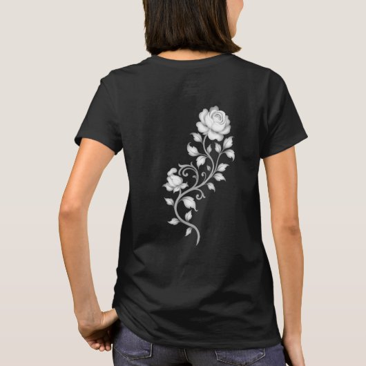 Depthmap rose design on T-Shirt back (Achterkant)