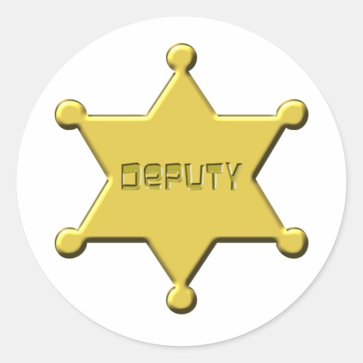 DEPUTY RONDE STICKER (Voorkant)