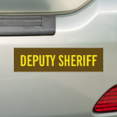 DEPUTY SHERIFF - Golden Yellow Logo Emblem Bumpersticker (Op auto)