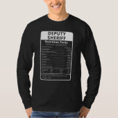DEPUTY SHERIFF Nutrition Facts Sarcastic T-shirt (Voorkant)