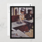 Der Absinth. Degas, Edgar Germain Hilaire Briefkaart (Voorkant / Achterkant)