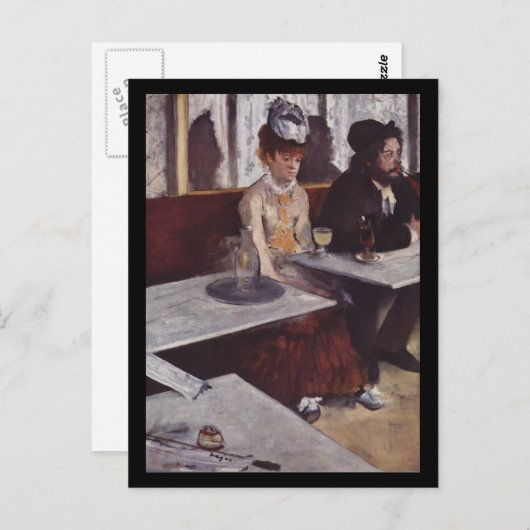 Der Absinth. Degas, Edgar Germain Hilaire Briefkaart (Voorkant / Achterkant)