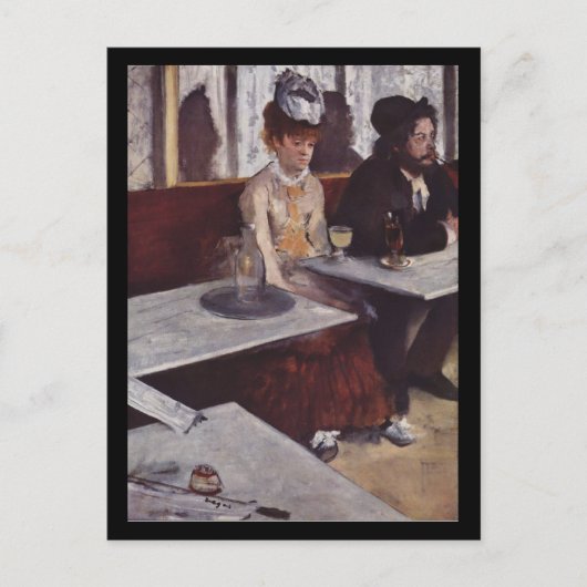 Der Absinth. Degas, Edgar Germain Hilaire Briefkaart (Voorkant)